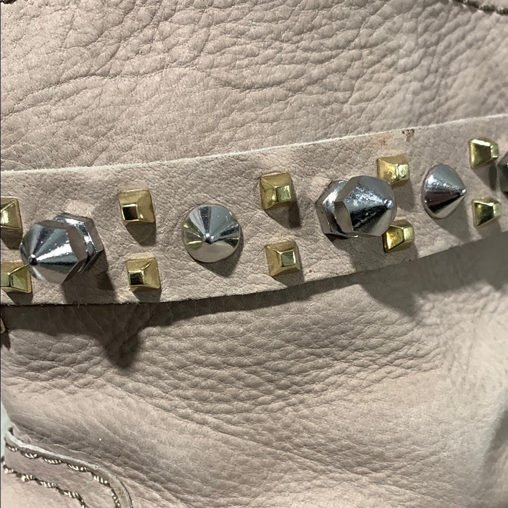 SAM EDELMAN Studded Taupe Ankle Boots - Picture 9 of 9